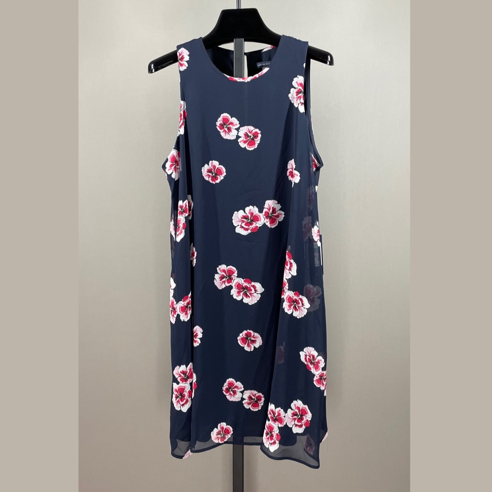 NWT TOMMY HILFIGER BLUE & RED FLORAL A-line DRESS! WOMENS 10!